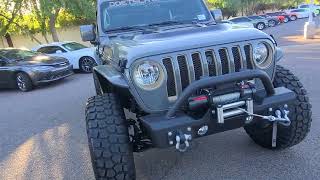 CUSTOM LIFTED WRANGLER 37 INCH TIRES BUMPERS ROCK SLIDERS LEATHER POWER ROOF TURBOCHARGED DASH CAMS [upl. by Copeland]