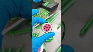 Making Watermelon 🍉 Shaped Candy Mesmerizing ASMR Process  Satisfying Candy Art [upl. by Riki399]