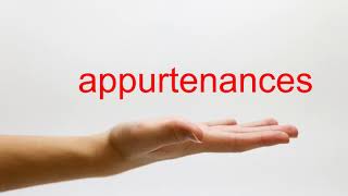 How to Pronounce appurtenances  American English [upl. by Ignacio]