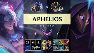 Aphelios ADC vs Jhin Quadra Kill Godlike  EUW Master Patch 1415 [upl. by Blanchard]