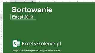 Sortowanie  Kurs Excel Podstawy [upl. by Nirda]