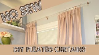 No Sew DIY Pleated Curtains [upl. by Eiramrebma]