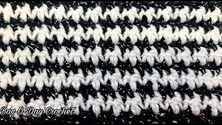 Easy Crochet Houndstooth Stitch For BeginnersFree Tutorials Using Houndstooth Stitch Bag O Day 692 [upl. by Odysseus]