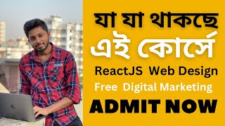 ReactJS Web Design With Free Digital Marketing Course Admit Now [upl. by Aisayn]