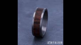 CF128489GTA  8mm Tantalum and Wood Mens Ring [upl. by Katha]