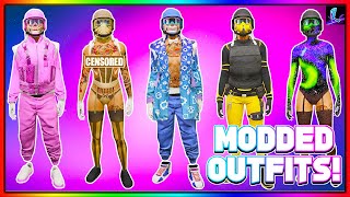 GTA 5 ONLINE HOW TO GET MULTIPLE FEMALE MODDED OUTFITS GTA 5 Clothing Glitches [upl. by Ubald]