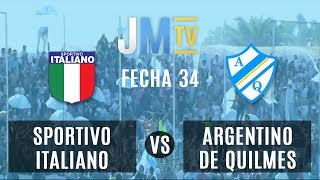 Sportivo Italiano vs Argentino de Quilmes Fecha 34 Primera C 201819 [upl. by Orapma794]