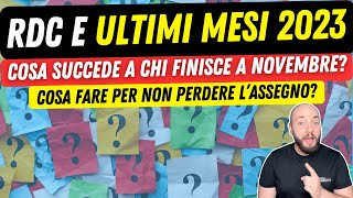 📣 REDDITO DI CITTADINANZA Novembre 2023 cosa succederà [upl. by Wilkie679]