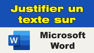 Comment justifier un texte sur word [upl. by Peria]