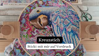 Stickt mit mir auf Vordruck kreuzstich flosstube [upl. by Fondea821]