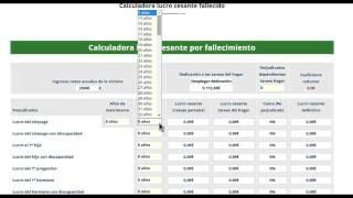 cálculo lucrocesante por fallecimiento [upl. by Anilos408]