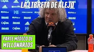 Rueda de prensa Millonarios vs Jaguares  Alberto Gamero sobre los lesionados [upl. by Patrich]