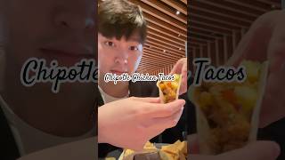 Chipotle chicken tacos mukbang warning lip smacking foodie mukbang shorts asmr [upl. by Aisiram]