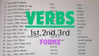 FORMS OF VERBS  part4  1ST FORM 2ND FORM 3RD FORM  ENGLISH GRAMMER  JAYA RAJPUT [upl. by Arimlede981]