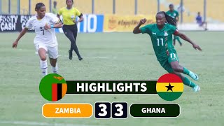 Zambia vs Ghana 33  CAF Womens Pre Olympic Tournament 2024  zambia vs ghana 2024 live [upl. by Adnamaa]