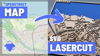 Strassenkarte in Vektorgrafik für Lasercut Projekte  OpenStreetMap amp Inkscape howto Deutsch [upl. by Artsa898]