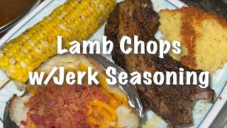 Cook wMe Lamb Chops 🤤🤤 How I Made My Lamb Chops wJerk amp Thyme Seasoning 🤤🤤 [upl. by Ylloh507]