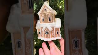 Raz Eric Cortina 475quot Gingerbread Manor House Glass Christmas Ornament 4453128 [upl. by Fen]