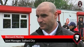 Salford City 50 Ossett Town  Bernard Morley postmatch interview [upl. by Nelyt]