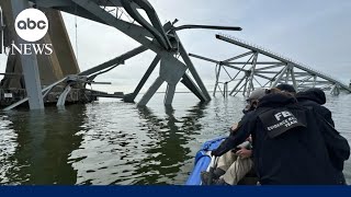 Crews search for people missing after Baltimore bridge collapses [upl. by Dru534]