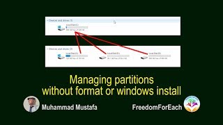 Managing partitions without format or windows install [upl. by Arleta]