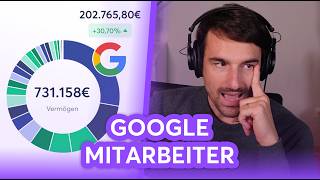 Mitarbeiteraktien verkaufen 53Jähriger GoogleMitarbeiter mit 18000€ netto  Portfolio Analyse [upl. by Norrv]