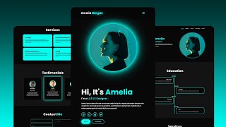 Build a Complete Responsive Personal Portfolio Website using HTML CSS Javascript [upl. by Sessylu]