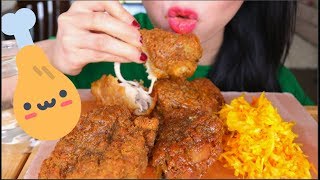 ASMR FRIED BUTTERMILK CHICKEN  HONEY  SAUERKRAUT  EATING SOUNDS [upl. by Akram]