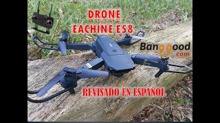 EACHINE E58 EN ESPAÑOL X PRO DRONE PLEGABLE UNBOXING Y REVISADO A FONDO Mini CLONE DJI MAVIC [upl. by Dias]