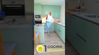 ¡1 Cocina En 1 Minuto ✨ Color Verde Agua Marina con Detalles en Madera [upl. by Nadeau760]