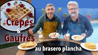 Gaufres et crêpes au brasero plancha  Quoco [upl. by Adamis]