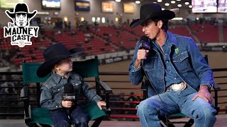 JB Mauney amp His Son Jagger Watching Bull Riding Together  The American Rodeo West Regionals [upl. by Anitsahs244]