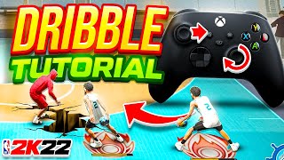 ADVANCED DRIBBLE TUTORIAL W HANDCAM ON NBA 2K22  BEST DRIBBLE MOVES FASTEST COMBOS TO LEARN 2K22 [upl. by Salomo]