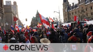 Protests grip Ottawa for a third weekend counterrallies grow [upl. by Isej]