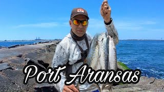 Port Aransas Jetties Fishing [upl. by Ymled323]