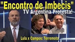 quotENCONTRO DE IMBECÍSquot BOLSONARO E MILEI ARGENTINOS PROTESTAM LULA CAMPOS E MERCADO SÃO INIMIGOS [upl. by Ybocaj]