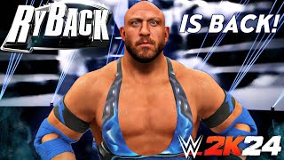 WWE 2K24 Ryback w Entrance Theme amp GFX Pack  New WWE 2K24 Mods [upl. by Ateekan985]