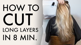 How To Cut Long Layers In 8 Min  Haircut Tutorial [upl. by Sleinad135]