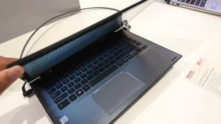 Toshiba Satellite Radius 14  HandsOn  4K  IFA 2015 [upl. by Kilah]