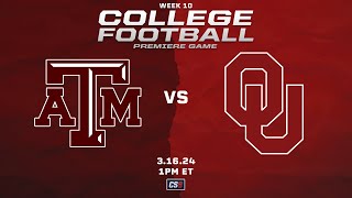 RFL College Series 6 Texas AampM vs 3 Oklahoma Week 10  Premiere Game  NCAA Football 24 [upl. by Atsylak]