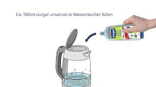 Anleitung durgol universal  Wasserkocher entkalken [upl. by Otecina287]