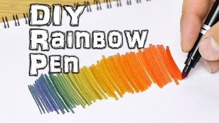 Rainbow Coloring Pen  Life Hack [upl. by Ccasi]