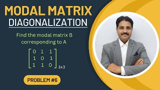 MODAL MATRIX  DIAGONALIZATION OF MATRIX SOLVED PROBLEM 6 TIKLESACADEMY [upl. by Cr]