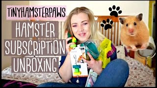 TINYHAMSTERPAWS UNBOXING  Small Animal Monthly Subscription Box  Pet Supplies [upl. by Ioved]