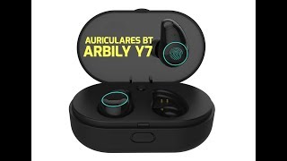 Review de los auriculares bluetooth tipo Airpods Arbily Y7 con caja de carga [upl. by Green]