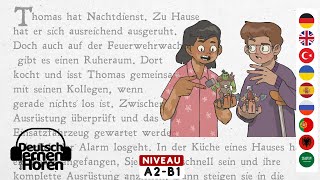 604 Deutsch lernen mit Geschichten  Deutsch lernen durch Hören  A2B1  Learn German with stories [upl. by Leandre]