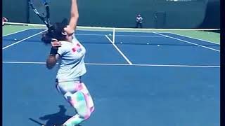 Sania Mirza Serve in Slow Motion [upl. by Ensign698]