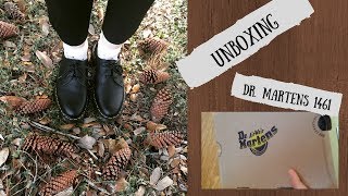 Unboxing Dr Martens 1461 Black Virginia oxfords From Zumiez [upl. by Fong]