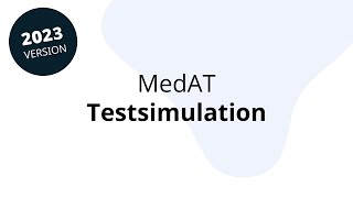 MedAT Live Testsimulation 2023 [upl. by Tracay]