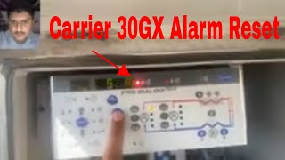 Carrier 30GX alarm reset carrier hvac hvacr cool airconditioner airconditioning alarm faulty [upl. by Nylekoorb]